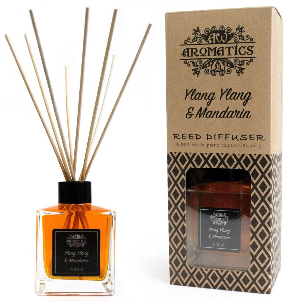 Diffuseur à bâtonnets aux huiles essentielles – Ylang-ylang et mandarine