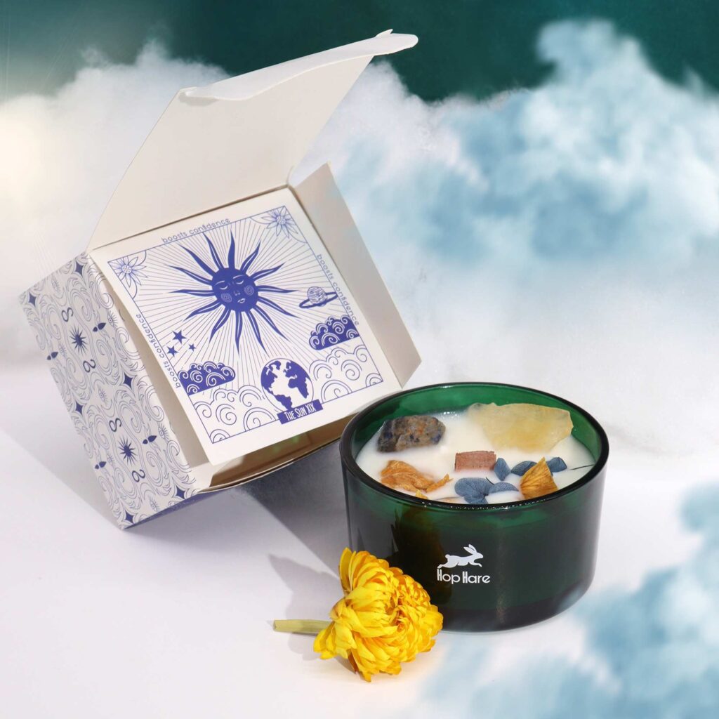 Bougie Fleur Magique Cristal - Le Soleil (Vitalité & Rayonnement)